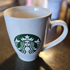 Vintage 2011 Starbucks 16oz White Mug with Green Siren Logo